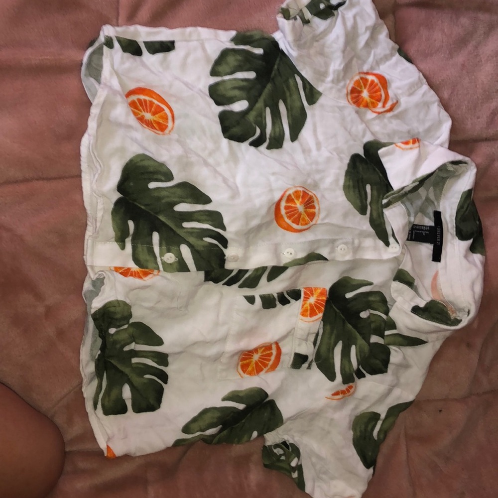 Crop top button up